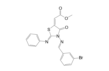 METHYL-2-[3-[[(E)-1-(3-BROMOPHENYL)-METHYLIDENE]-AMINO]-4-OXO-2-(PHENYLIMINO)-1,3-THIAZOLAN-5-YLIDENE]-ACETATE