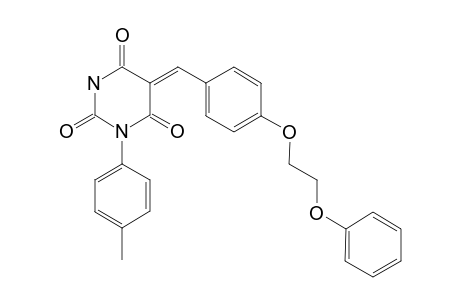 (5Z)-1-(4-methylphenyl)-5-[[4-(2-phenoxyethoxy)phenyl]methylidene]-1,3-diazinane-2,4,6-trione