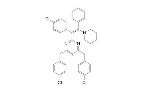 2,4-Bis(4-chlorobenzyl)-6-[(Z)-1-(4-chlorophenyl)-2-phenyl-2-(1-piperidinyl)ethenyl]-1,3,5-triazine