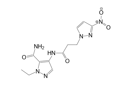 1-ethyl-4-{[3-(3-nitro-1H-pyrazol-1-yl)propanoyl]amino}-1H-pyrazole-5-carboxamide