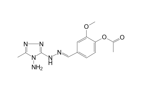 Benzaldehyde, 4-acetoxy-3-methoxy-, (4-amino-5-methyl-1,2,4-triazol-3-yl)hydrazone