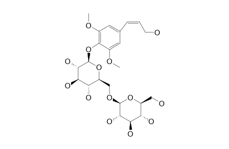 [4-(3-HYDROXY-1-Z-PROPENYL)-2,6-DIMETHOXYPHENYL]-6-O-BETA-D-GLUCOPYRANOSYL-BETA-D-GLUCOPYRANOSIDE