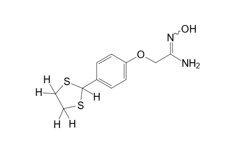 2-[p-(1,3-dithiolan-2-yl)phenoxy]acetamidoxime