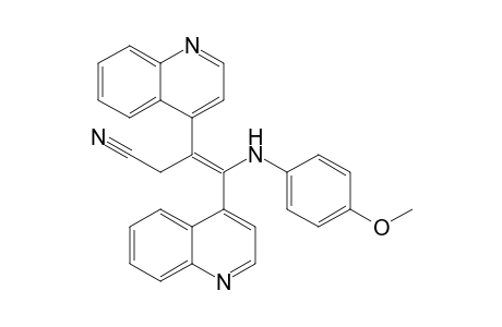 4-(4'-Methoxyanilino)-3,4-bis(4"-quinolinyl)-3-butenenitrile