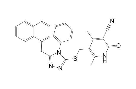 3-pyridinecarbonitrile, 1,2-dihydro-4,6-dimethyl-5-[[[5-(1-naphthalenylmethyl)-4-phenyl-4H-1,2,4-triazol-3-yl]thio]methyl]-2-oxo-