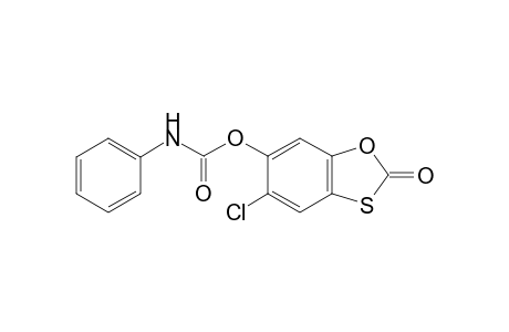 Carbamic acid, phenyl-, 5-chloro-2-oxo-1,3-benzoxathiol-6-yl ester