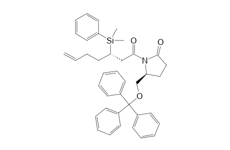 (5S)-1-[(3S)-3-[dimethyl(phenyl)silyl]-1-oxohept-6-enyl]-5-[(triphenylmethyl)oxymethyl]-2-pyrrolidinone