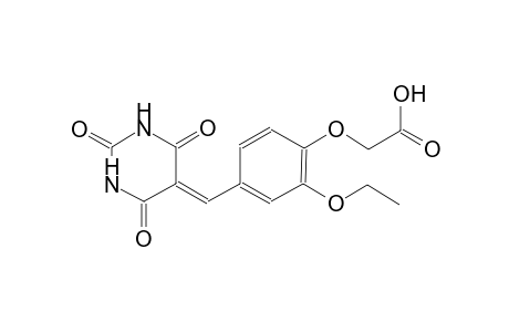 {2-ethoxy-4-[(2,4,6-trioxotetrahydro-5(2H)-pyrimidinylidene)methyl]phenoxy}acetic acid