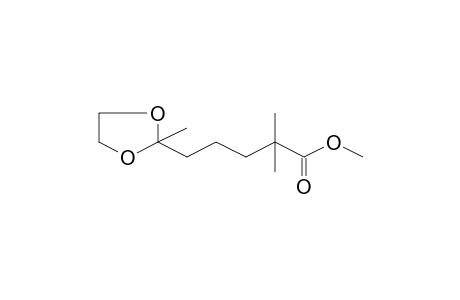 2,2-Dimethyl-5-(2-methyl-1,3-dioxolan-2-yl)pentanoic acid methyl ester
