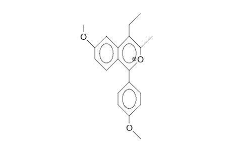 4',6-Dimethoxy-1-phenyl-3-methyl-4-ethyl-isobenzpyrylium cation