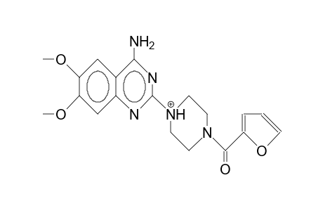 4-Amino-6,7-dimethoxy-2-(4-furfuroyl-1-piperazinyl)-quinazoline cation