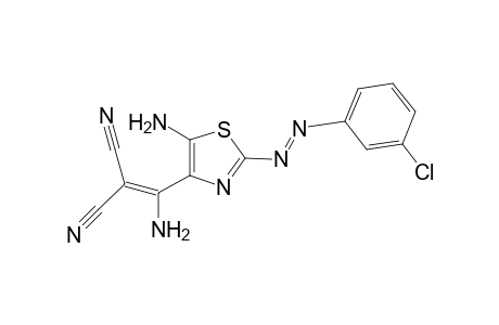 (E)-2-(Amino{5-amino-2-[(3-chlorophenyl)diazenyl]thiazol-4-yl}methylene)malononitrile