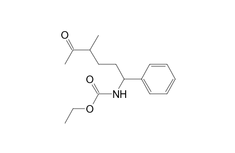 Ethyl N-(4-methyl-5-oxidanylidene-1-phenyl-hexyl)carbamate