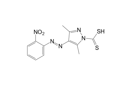 3,5-dimethyl-4-[(o-nitrophenyl)azo]pyrazole-1-carbodithioic acid