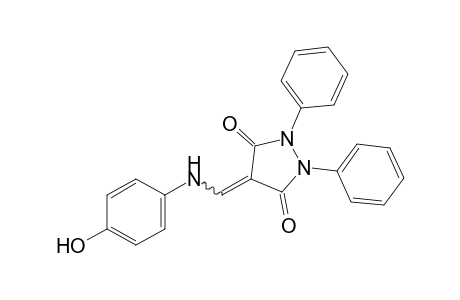 1,2-diphenyl-4-[(p-hydroxyanilino)methylene]-3,5-pyrazolidenedione