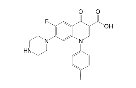 1-(p-Tolyl)-7-(piperazin-1'-yl)-3-(hydroxycarnonyl)-6-fluoro-1,4-dihydro-4-quinolone