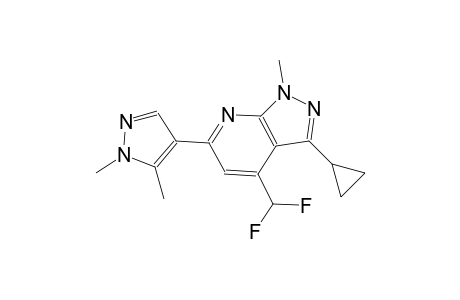 3-cyclopropyl-4-(difluoromethyl)-6-(1,5-dimethyl-1H-pyrazol-4-yl)-1-methyl-1H-pyrazolo[3,4-b]pyridine