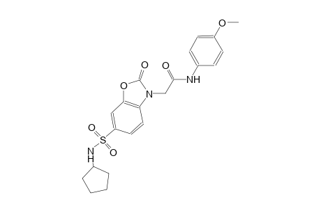 3-benzoxazoleacetamide, 6-[(cyclopentylamino)sulfonyl]-2,3-dihydro-N-(4-methoxyphenyl)-2-oxo-