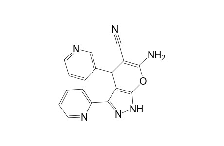 6-Amino-3-(2-pyridinyl)-4-(3-pyridinyl)-2,4-dihydropyrano[2,3-c]pyrazole-5-carbonitrile