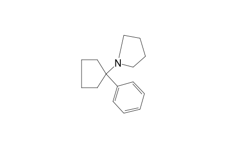 N-(1-Phenyl)cyclopentylpyrrolidine free base in kbr