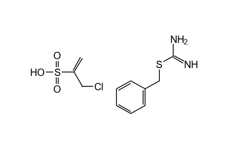 1-(chloromethyl)ethenesulfonic acid, compound with 2-benzyl-2-thiopseudourea(1:1)