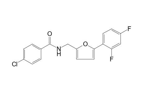 p-chloro-N-[5-(2,4-difluorophenyl)furfuryl]benzamide