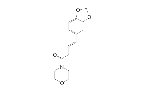 (E)-4-(1,3-benzodioxol-5-yl)-1-(4-morpholinyl)-3-buten-1-one