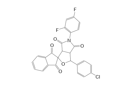 3-(4-chlorophenyl)-5-(2,4-difluorophenyl)-3,3a-dihydrospiro[furo[3,4-c]pyrrole-1,2'-indene]-1',3',4,6(5H,6aH)-tetraone