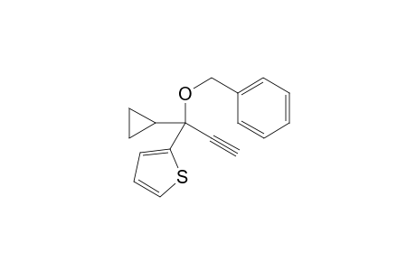 2-(1-(Benzyloxy)-1-cyclopropylprop-2-yn-1-yl)thiophene