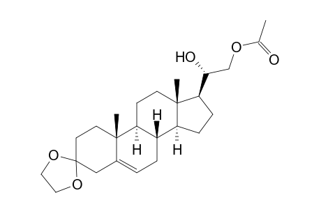 20β,21-dihydroxypregn-5-en-3-one, cyclic ethylene acetal, 21-acetate