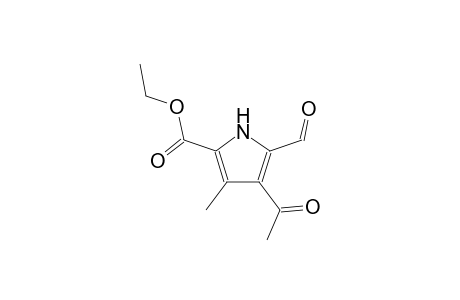 1H-pyrrole-2-carboxylic acid, 4-acetyl-5-formyl-3-methyl-, ethyl ester