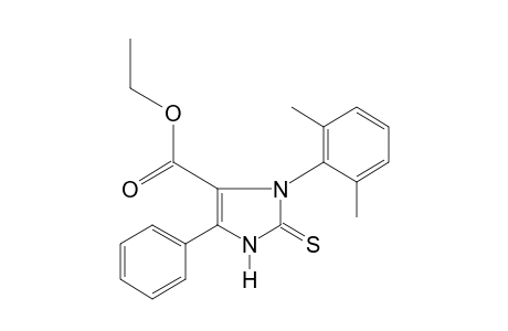 5-phenyl-2-thioxo-3-(2,6-xylyl)-4-imidazoline-4-carboxylic acid, ethyl ester
