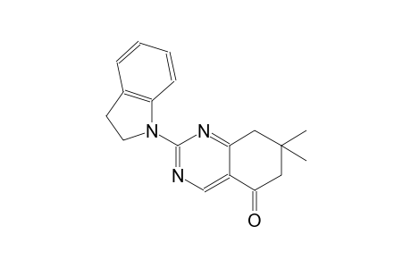 2-(2,3-dihydro-1H-indol-1-yl)-7,7-dimethyl-7,8-dihydro-5(6H)-quinazolinone