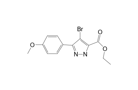 Ethyl 5-[p-methoxyphenyl]-4-bromopyrazole-3-carboxylate