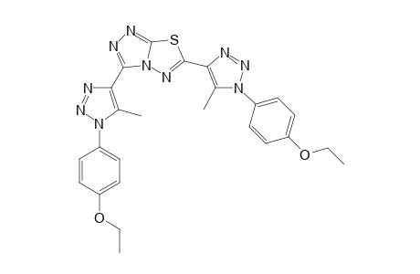 3,6-bis(1-(4-ethoxyphenyl)-5-methyl-1H-1,2,3-triazol-4-yl)-[1,2,4]triazolo[3,4-b][1,3,4]thiadiazole