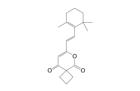 7-(2-(2,6,6-TRIMETHYL-1-CYCLOHEXEN-1-YL)-ETHENYL)-6-OXASPIRO-[3.5]-NON-7-EN-5,9-DIONE