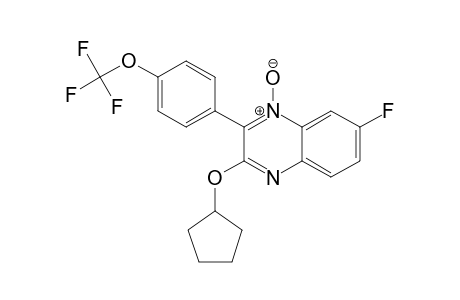 3-(Cyclopentyloxy)-7-fluoro-2-[4-(trifluoromethoxy)phenyl]quinoxaline N-Oxide