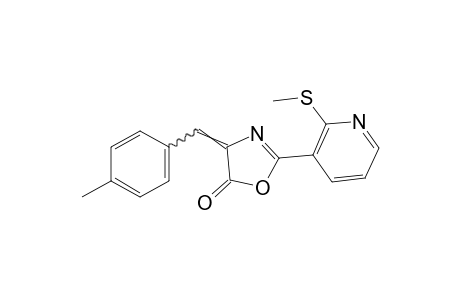 4-(p-methylbenzylidene)-2-[2-(methylthio)-3-pyridyl]-2-oxazolin-5-one