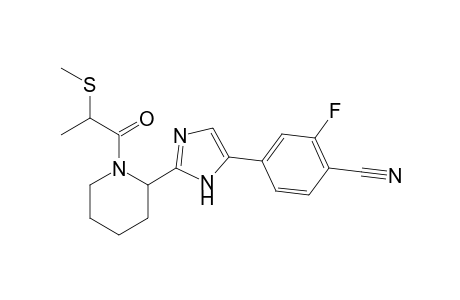 2-fluoro-4-(2-(1-(2-(methylthio)propanoyl)piperidin-2-yl)-1H-imidazol-5-yl)benzonitrile
