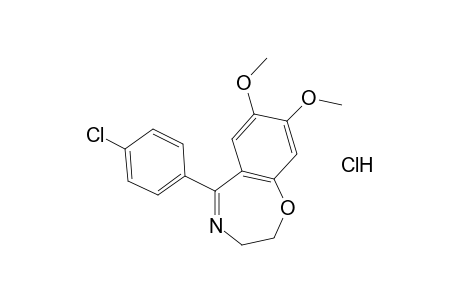 5-(p-chlorophenyl)-2,3-dihydro-7,8-dimethoxy-1,4-benzoxazepine, hydrochloride