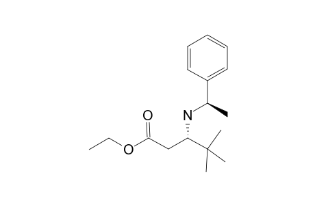 (3S,.alpha.R)-Ethyl 3-[N-(.alpha.-methylbenzyl)amino]-4,4-dimethylpentanoate