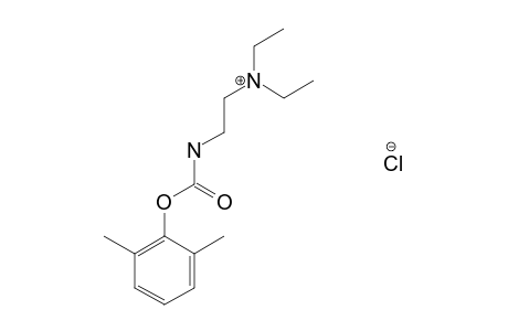 [2-(diethylamino)ethyl]carbamic acid, 2,6-xylyl ester, monohydrochloride