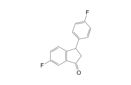 (+/-)-6-fluoro-3-(p-fluorophenyl)-1-indanone