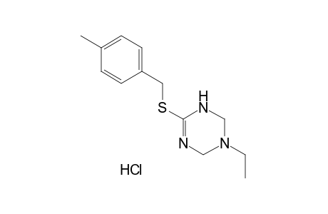 3-ethyl-6-[(p-methylbenzyl)thio]-1,2,3,4-tetrahydro-s-triazine, monohydrochloride