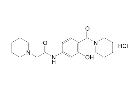 3'-hydroxy-4'-(piperidinocarbonyl)-1-piperidineacetanilide, hydrochloride