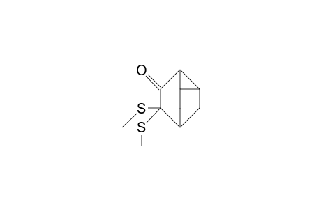 4,4-Bis-(methylthio)-tricyclo-[3.2.1.0(2,7)]-octan-3-one