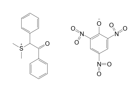 dimethyl(alpha-phenylphenacyl)sulfonium picrate