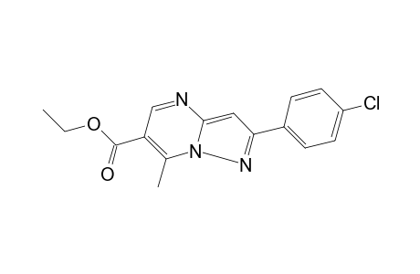 2-(p-chlorophenyl)-7-methylpyrazolo[1,5-a]pyrimidine-6-carboxylic acid, ethyl ester