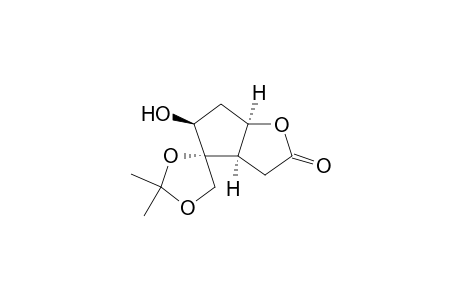 (3a.alpha.,4.beta.,5.beta.,6a.alpha.)-Tetrahydro-5-hydroxy-2',2'-dimethylspiro[4H-cyclopenta[b]furan-4,4'-[1,3]-dioxolan]-2(3H)-one