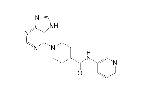 4-piperidinecarboxamide, 1-(7H-purin-6-yl)-N-(3-pyridinyl)-